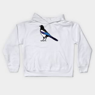 Artwork of an Eurasian Magpie III Kids Hoodie